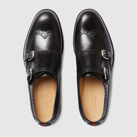 gucci leather monk shoes|patent leather gucci shoes.